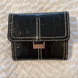 NIB Vintage Liz Claiborne Faux Crocodile Trifold Wallet